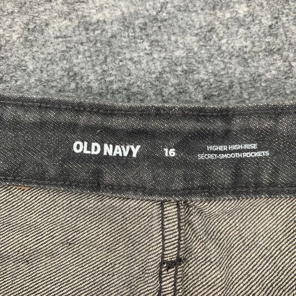 Old Navy Button Fly Jean Skirt Womens 16 Higher High Rise Secret Smooth Pockets - Picture 5 of 13